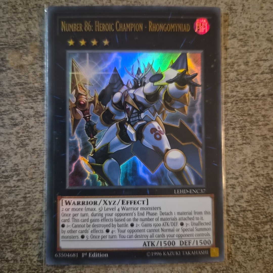 Number 86: Heroic Champion - Rhongomyniad LEHD-ENC37 Ultra Rare 1st Edition Y...