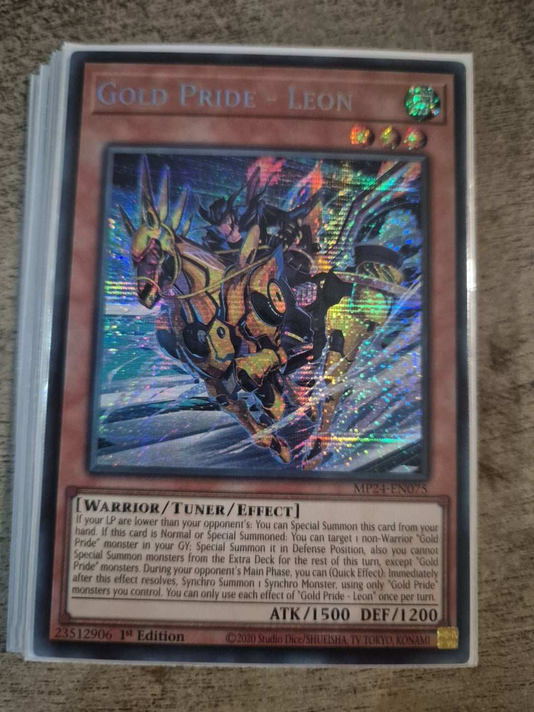 Gold Pride - Leon - MP24-EN075 - Prismatic Secret Rare  1st Edition Yugioh