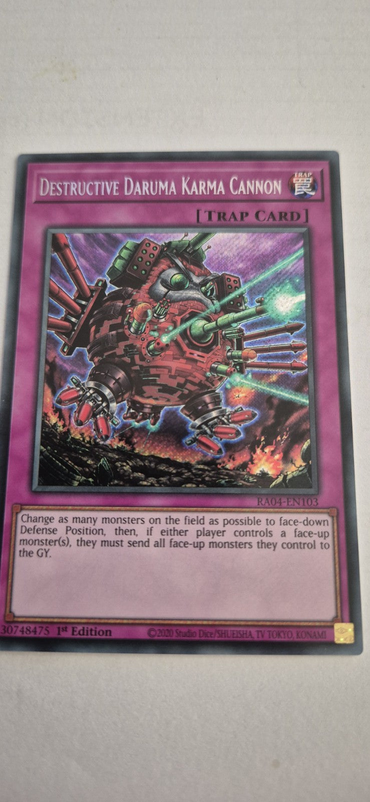 Yugioh - Destructive Daruma Karma Cannon - Secret Rare - RA04-EN103 - NM/M