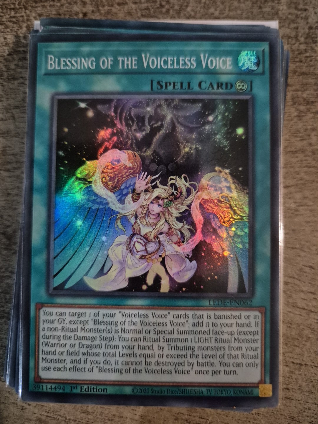 Blessing of the Voiceless Voice LEDE-EN062 Super Rare 1st Edition YuGiOh TCG ...
