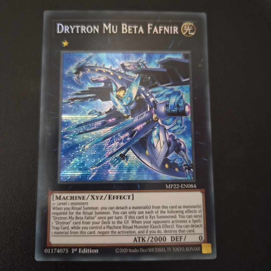 Drytron Mu Beta Fafnir - MP22-EN084 Prismatic Secret Rare  1st Edition Yugioh