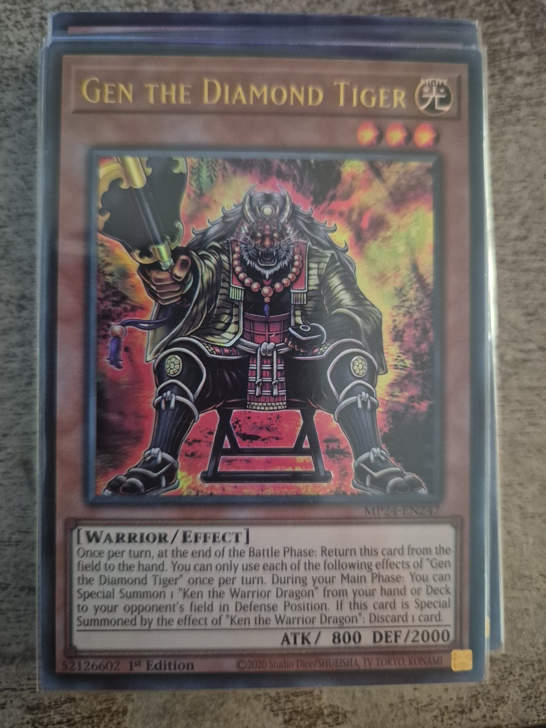 Gen the Diamond Tiger - MP24-EN247 - 1st Edition - Ultra Rare Yugioh NM M