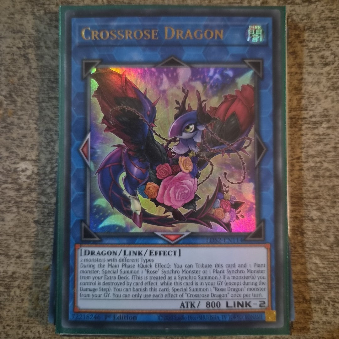 Yugioh LDS2-EN114 Crossrose Dragon 1st ED Ultra Rare