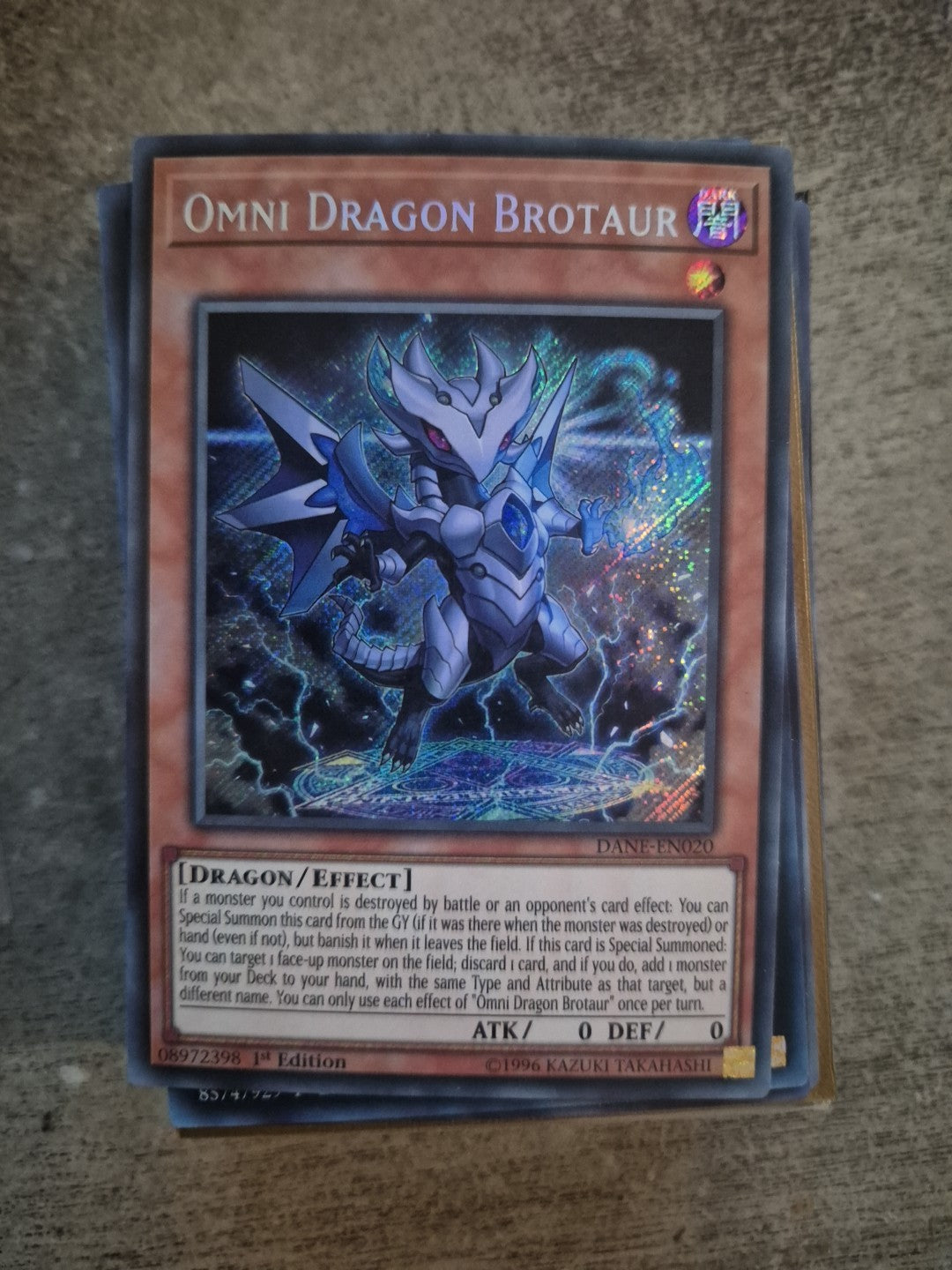 [SECRET RARE] YuGiOh - Omni Dragon Brotaur - DANE-EN020 NM 1st Ed