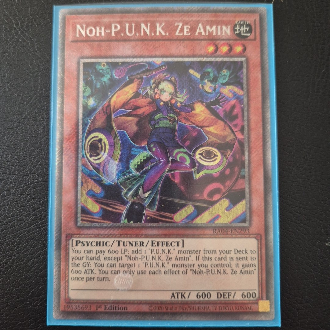 Noh-P.U.N.K . Ze Amin - Platinum Secret Rare - RA04-EN293 - 1st Ed - NM