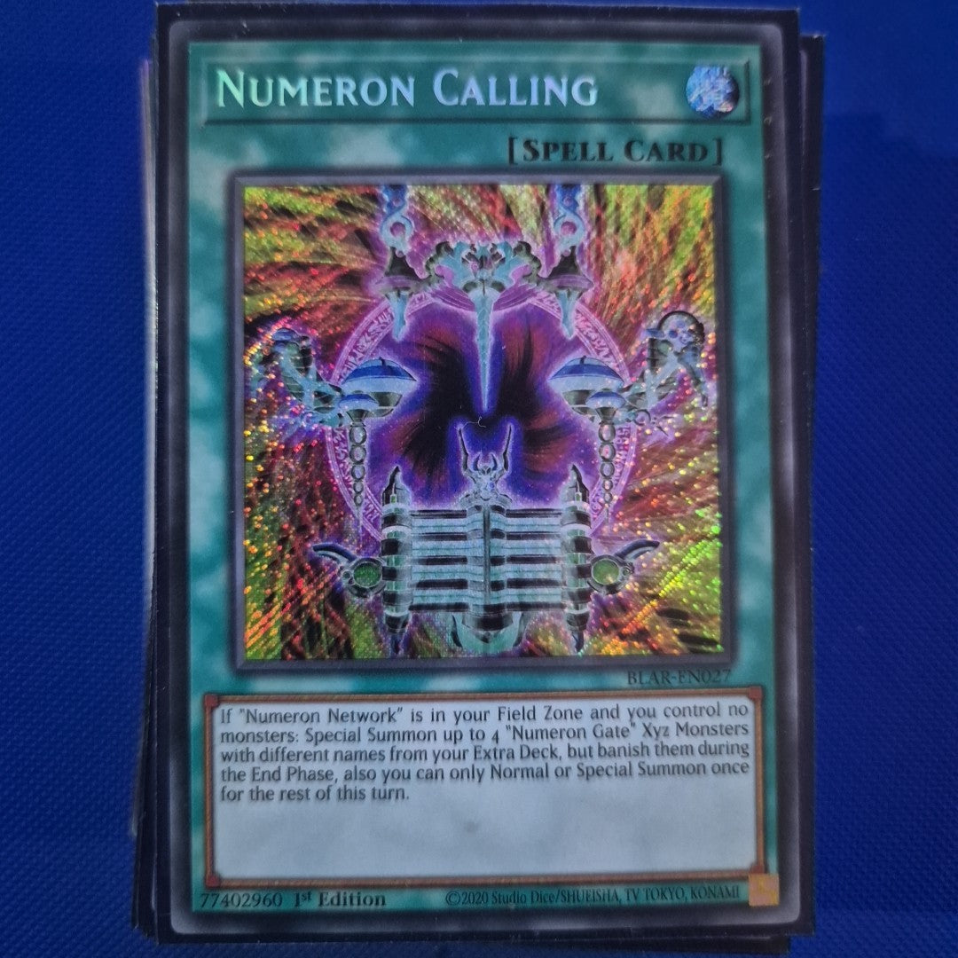 Yugioh Numeron Calling BLAR-EN027 Secret Rare 1st Edition NM