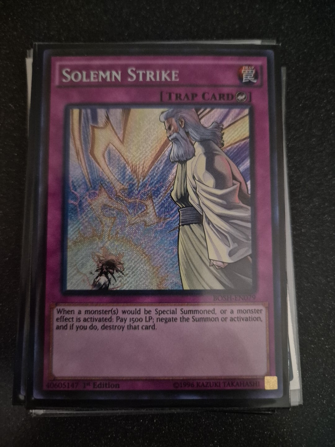 Solemn Strike BOSH-EN079 Secret Rare YuGiOh TCG Card