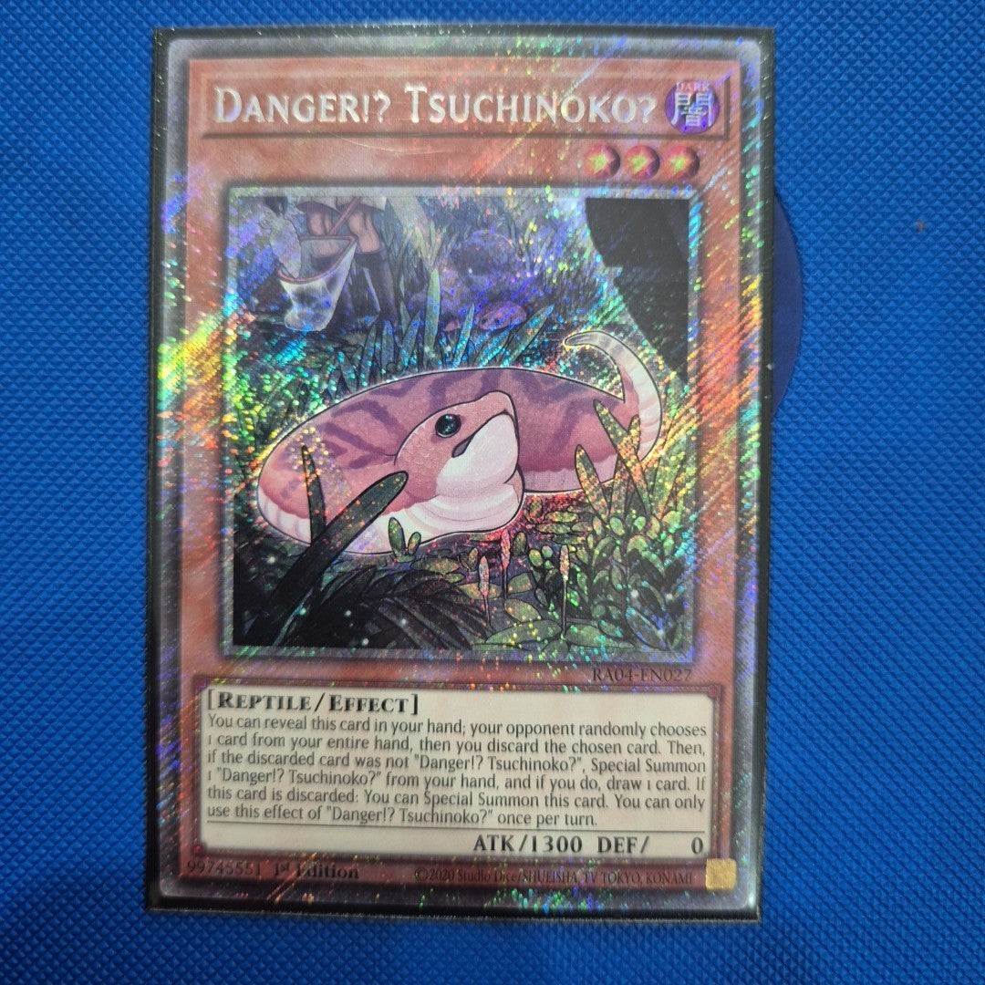 Danger!? Tsuchinoko? RA04-EN027 Platinum Secret Rare 1st Edition YuGiOh TCG Card