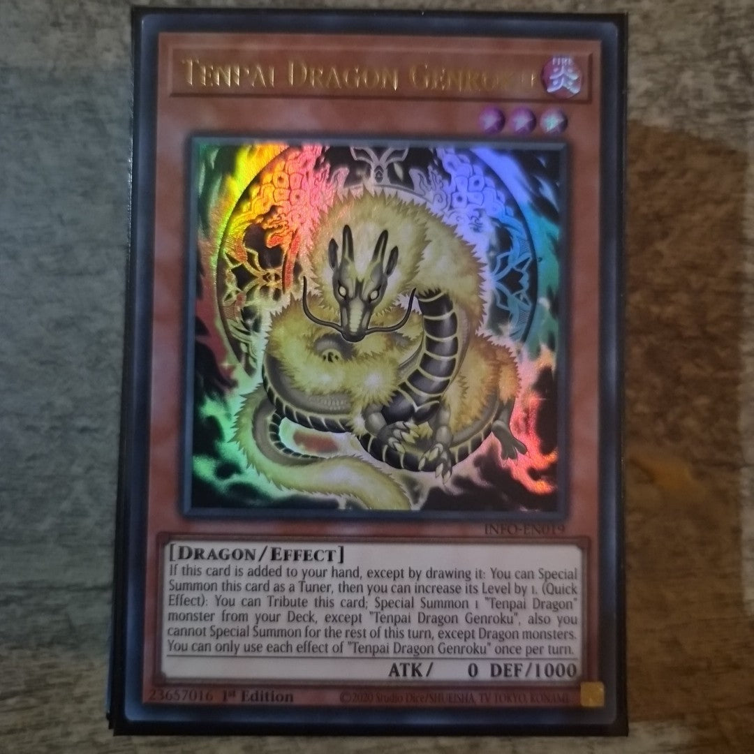 Yugioh TCG Tenpai Dragon Genroku INFO-EN019 Ultra Rare 1st Edition NM-M