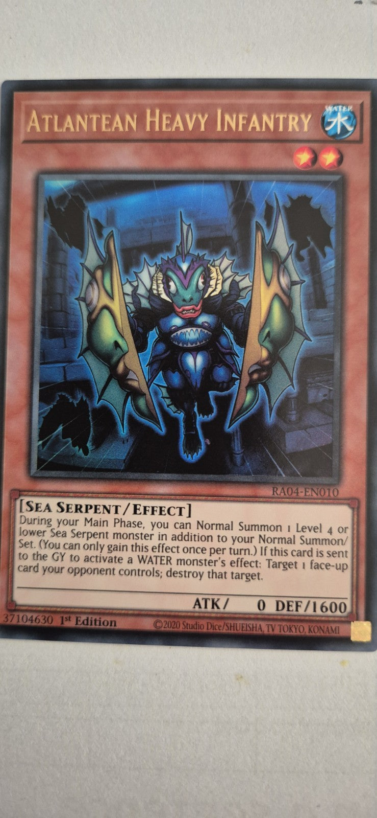 Atlantean Heavy Infantry RA04-EN010 Secret Rare 1st Edition YuGiOh TCG Card