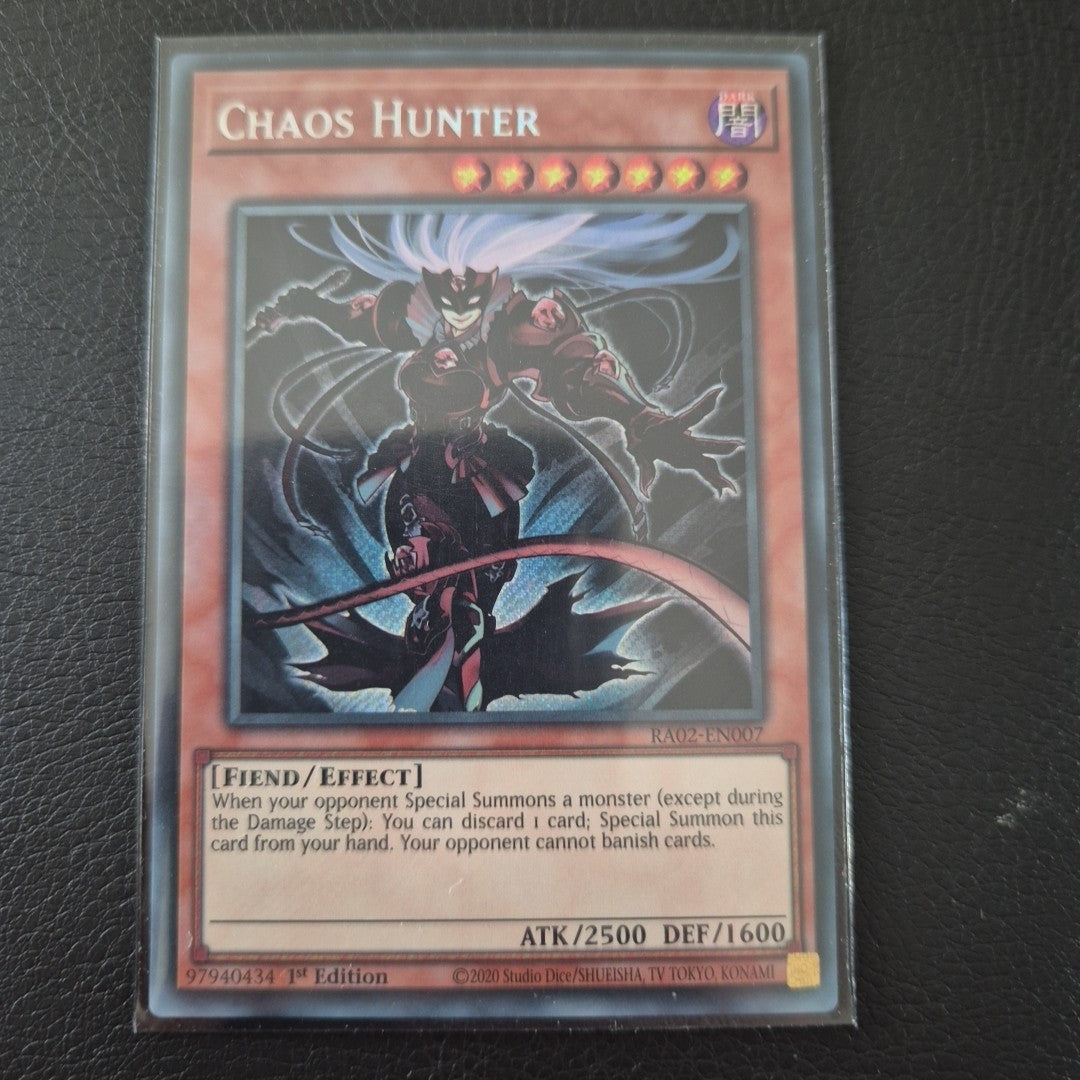 YUGIOH RA02-EN007 Chaos Hunter Secret Rare 1st Edition NM