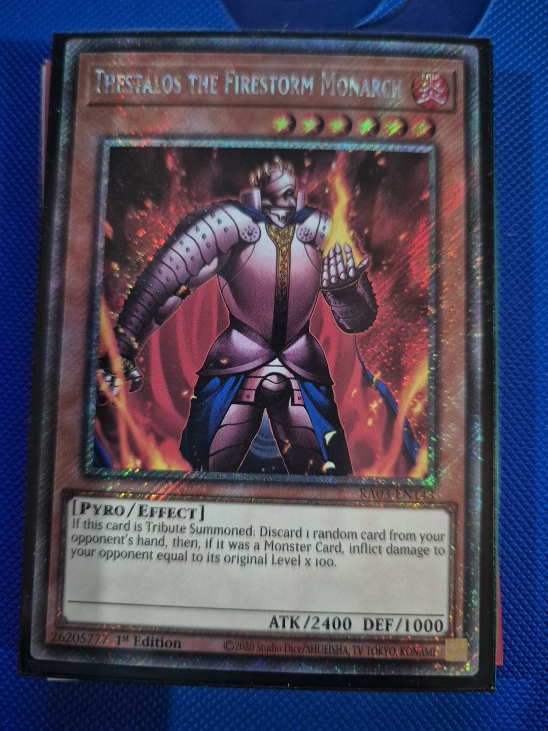 Thestalos the Firestorm Monarch - RA03-EN143 - 1st Edition Platinum Secret Rare