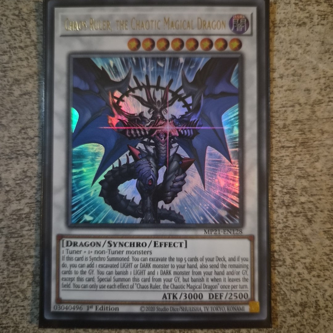 MP21-EN128 - Chaos Ruler, the Chaotic Magical Dragon - Ultra Rare - 2021 Tin of