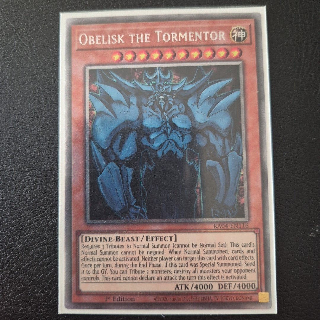 Obelisk the Tormentor (Original Art) - RA04-EN116 Platinum Secret Rare Near Mint