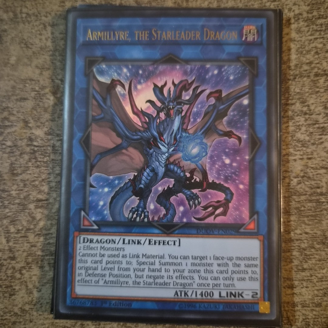 YuGiOh Armillyre, the Starleader Dragon Ultra Rare 1st Edition DUOV-EN029 NM