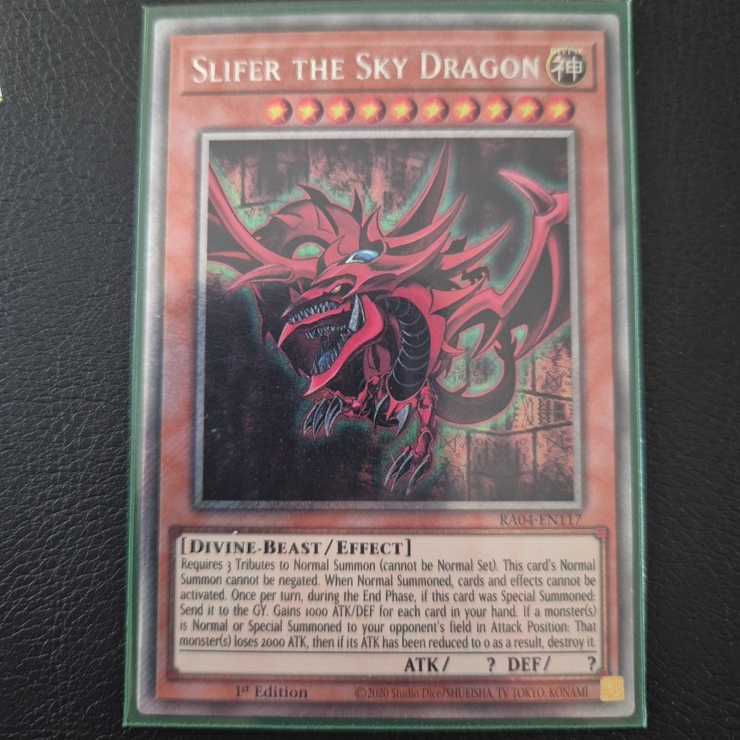 Slifer the Sky Dragon (Original Art) - RA04-EN117 Platinum Secret Rare Near Mint