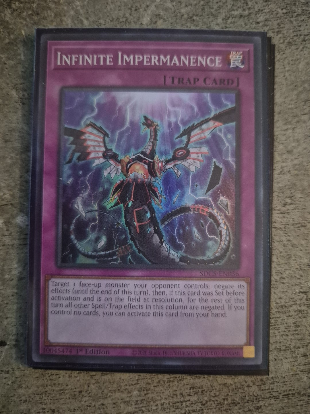 Yugioh - Infinite Impermanence - SDCS-EN036 - Super Rare 1st Edition NM