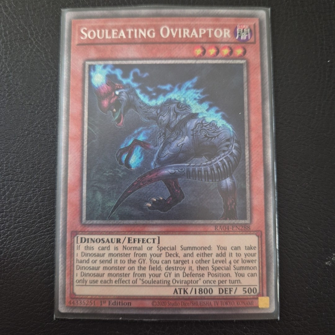Souleating Oviraptor RA04-EN288 Platinum Secret Rare 1st Edition YuGiOh TCG Card