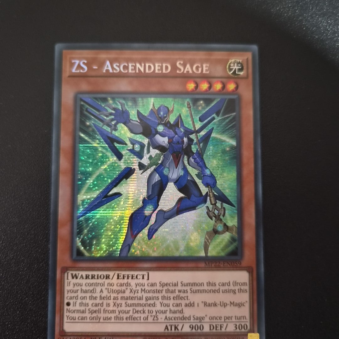 ZS - Ascended Sage - MP22-EN059 - Prismatic Secret Rare - 1st Edition Yugioh