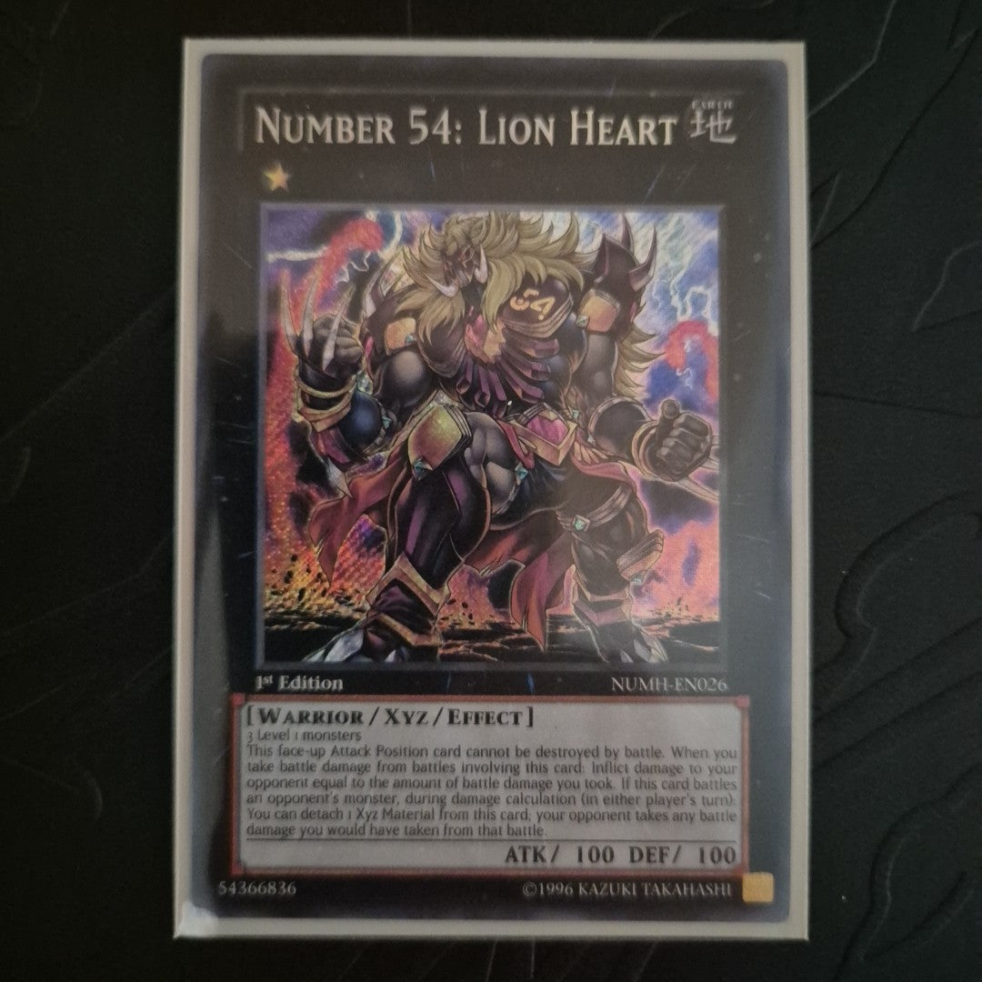 Yugioh Number 54: Lion Heart NUMH-EN026 1st Edition Secret Rare NM