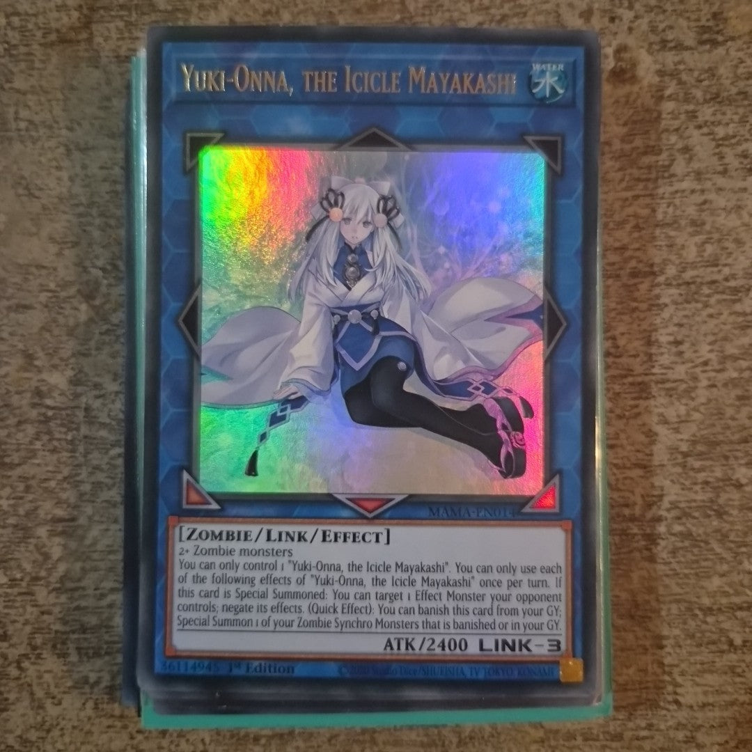 Yuki-Onna, the Icicle Mayakashi - MAMA-EN014 - Ultra Rare - 1st Edition Yugioh