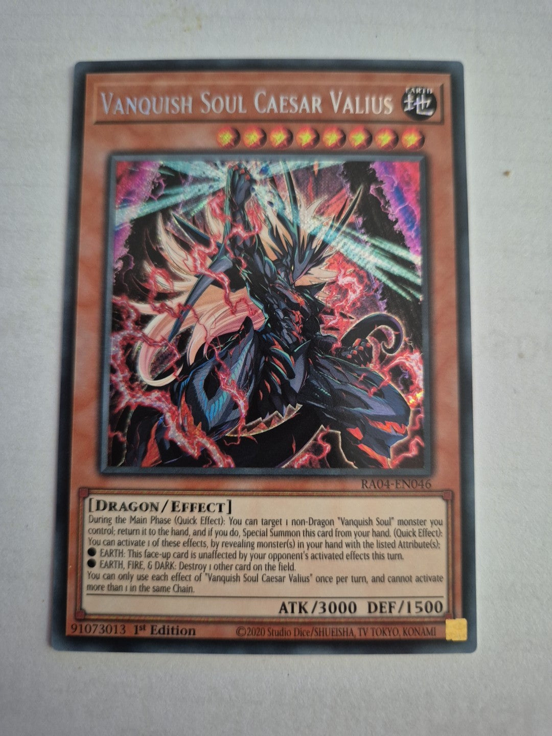 Yu-Gi-Oh! TCG Vanquish Soul Caesar Valius - RA04-EN046 - Secret Rare 1st Ed. NM