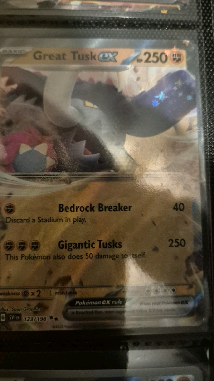 Great Tusk EX 123/198 Scarlet and Violet Base Set SV1EN Promo Pokemon Card EN