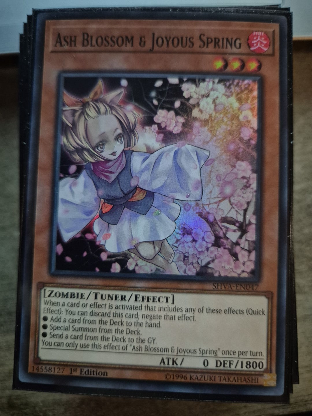Yugioh Ash Blossom & Joyous Spring SHVA-EN047 Super Rare 1st Ed NM