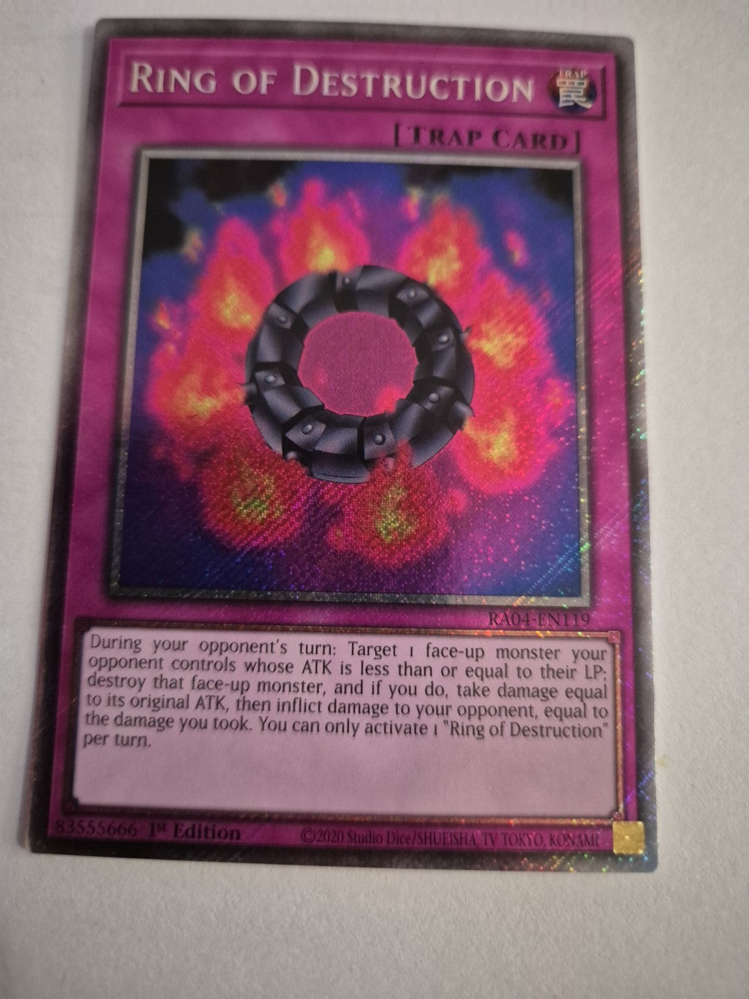 Ring of Destruction RA04-EN119 1st Edition Platinum Secret Rare Yu-Gi-Oh