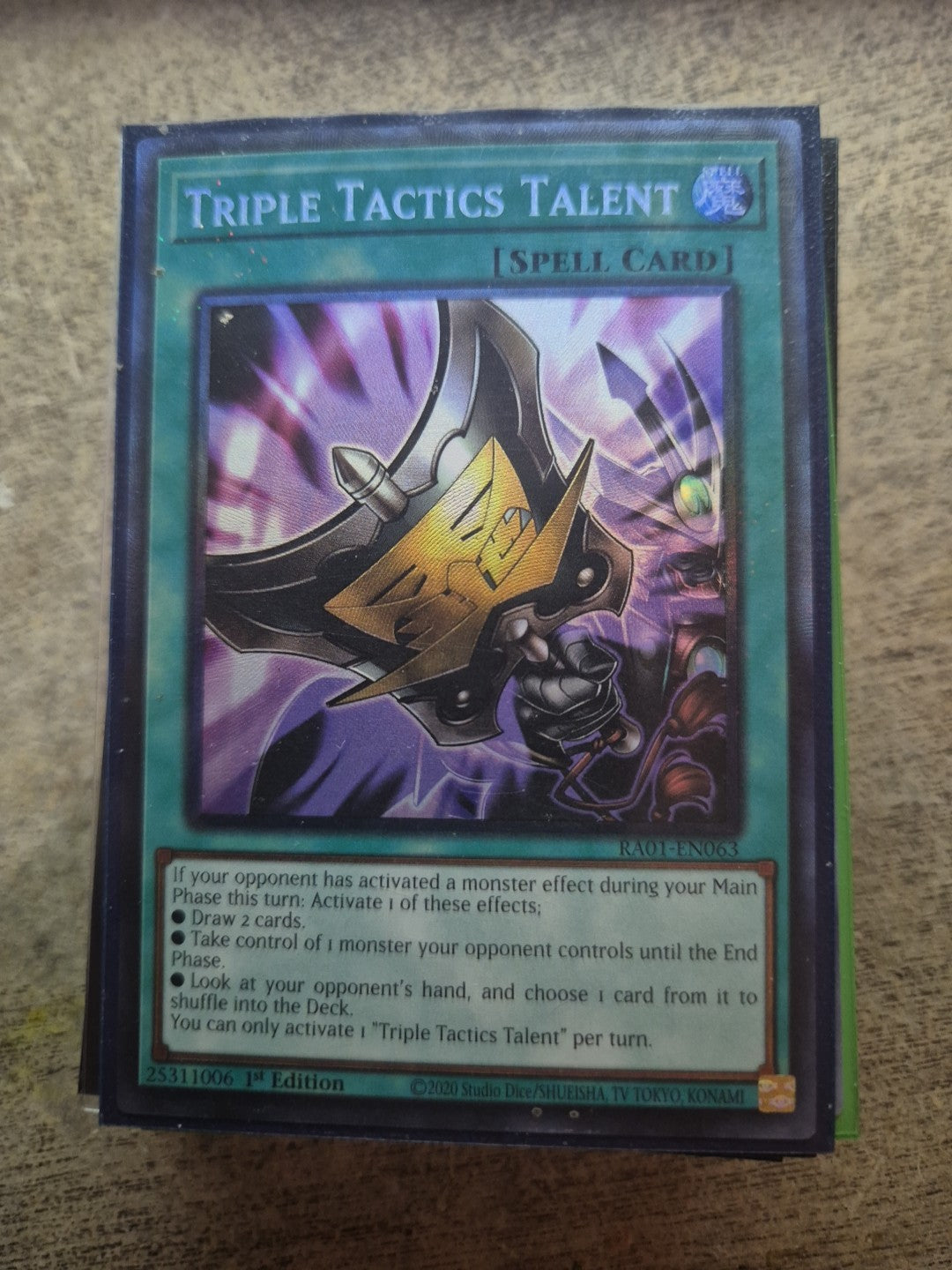 Triple Tactics Talent - RA01-EN063 - 1st Edition Collector Rare  - Near Mint NM