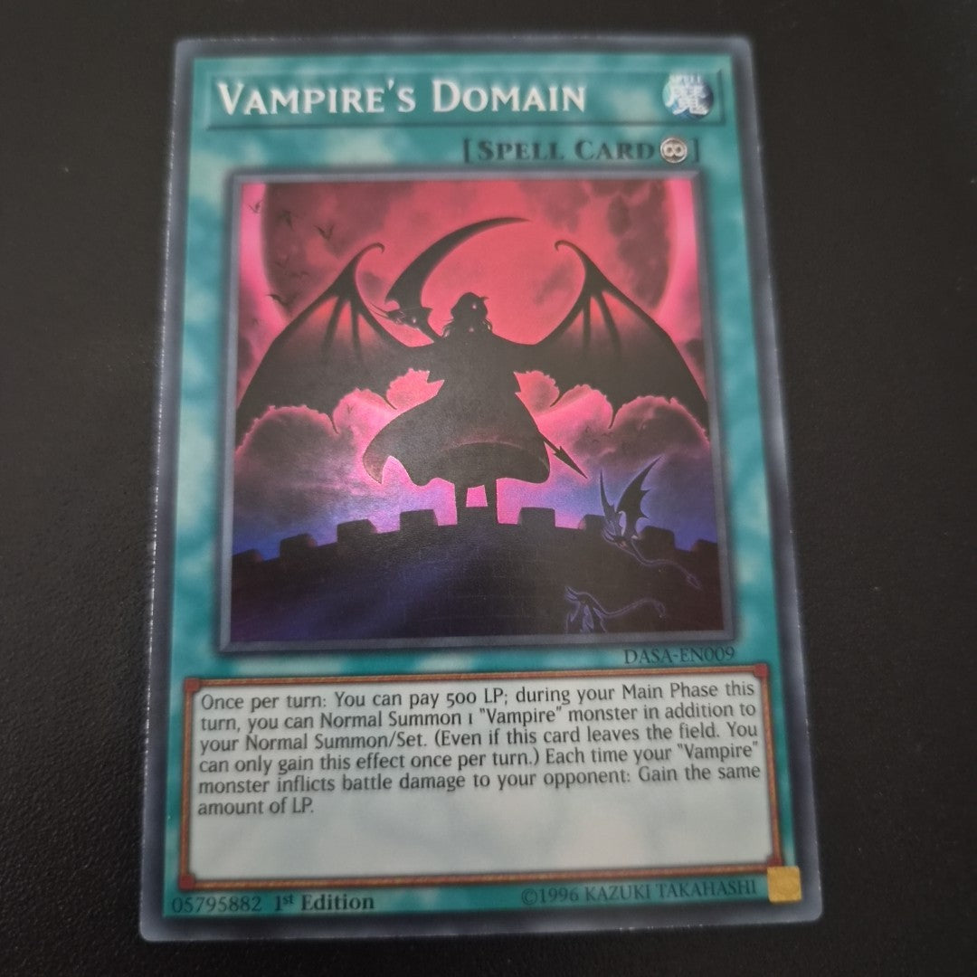 YuGiOh Vampire's Domain Secret Rare 1st Edition DASA-EN009
