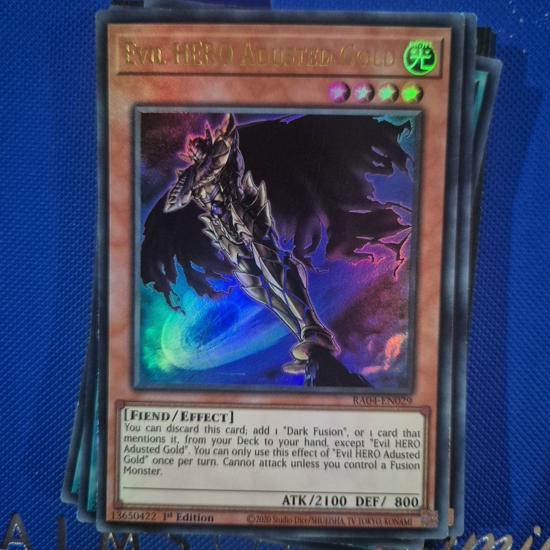 Evil HERO Adusted Gold RA04-EN029 Ultra Rare 1st Edition YuGiOh TCG Card