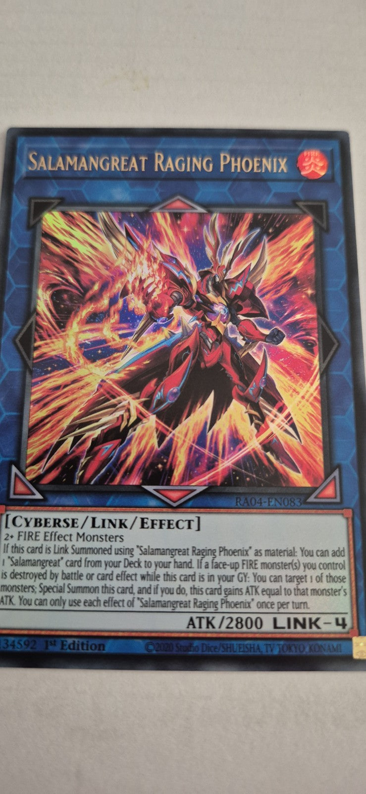Salamangreat Raging Phoenix - RA04-EN083 - 1st Edition Ultra Rare Near Mint