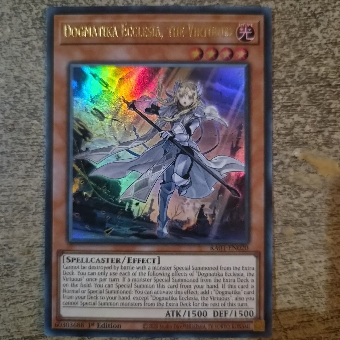 Dogmatika Ecclesia, the Virtuous RA01-EN020 Ultra Rare Yugioh Card 1st Edition