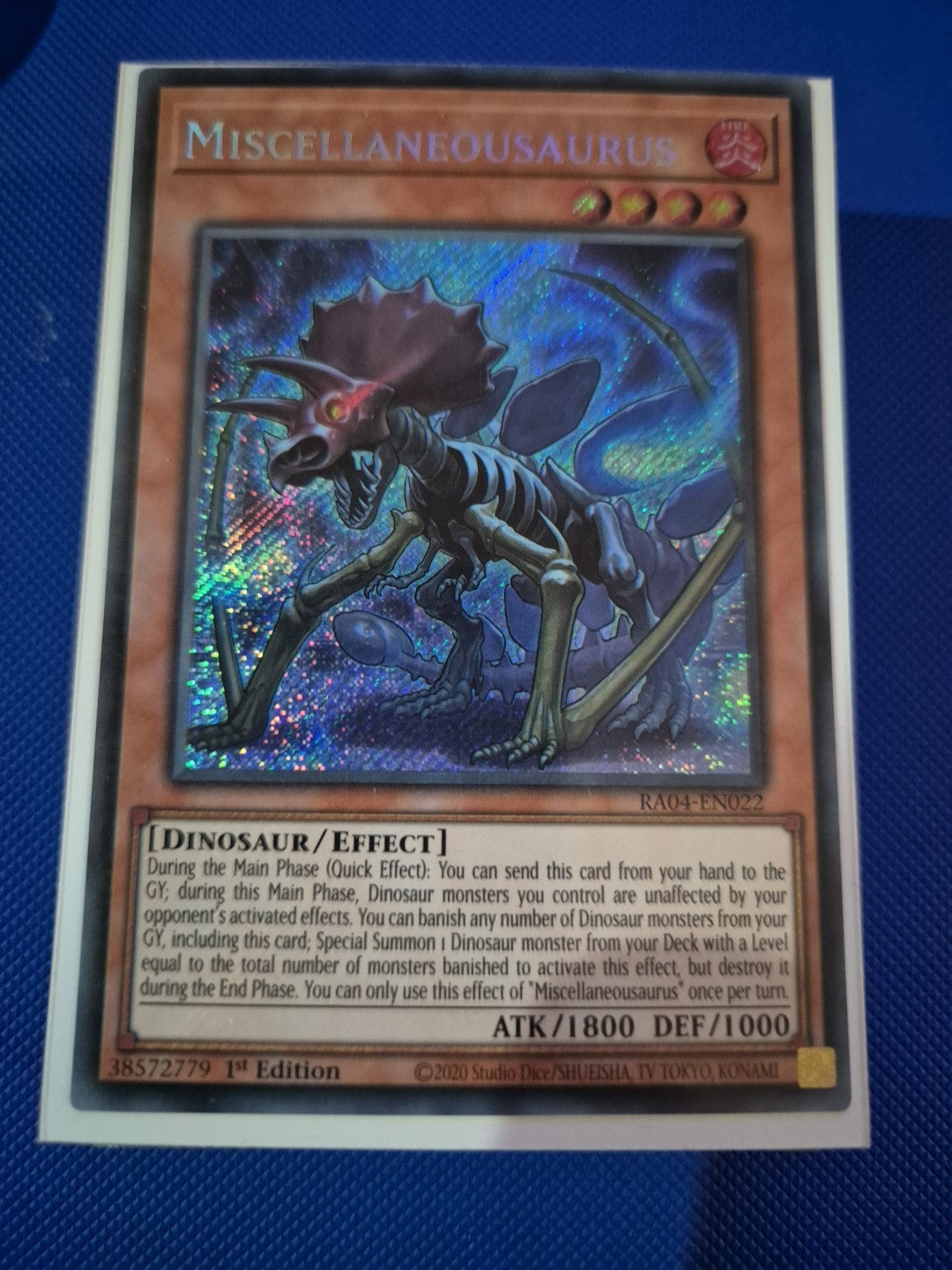 Yugioh - Miscellaneousaurus - Secret Rare - RA04-EN022 - 1st Edition - NM/M