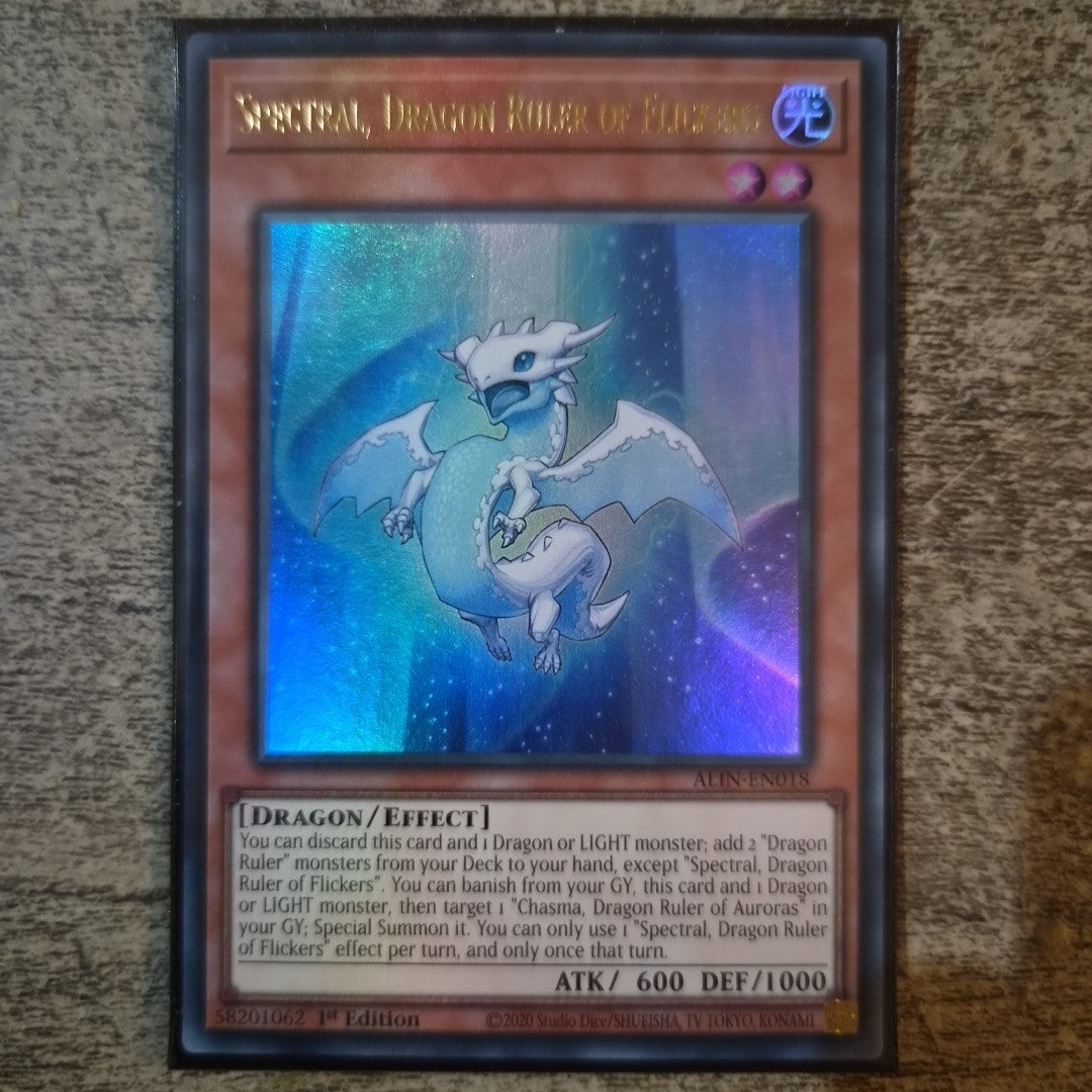 Spectral, Dragon Ruler of Flickers ALIN-EN018 - 1st Edition Ultra Rare Near Mint