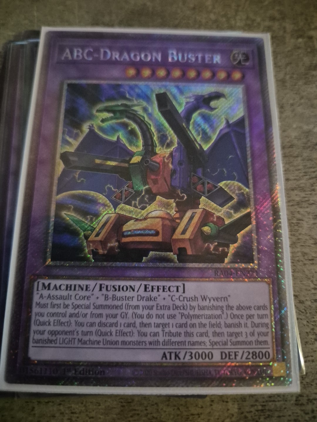 YUGIOH RA04-EN271 ABC-Dragon Buster Quarter Century Secret Rare 1st Edition NM