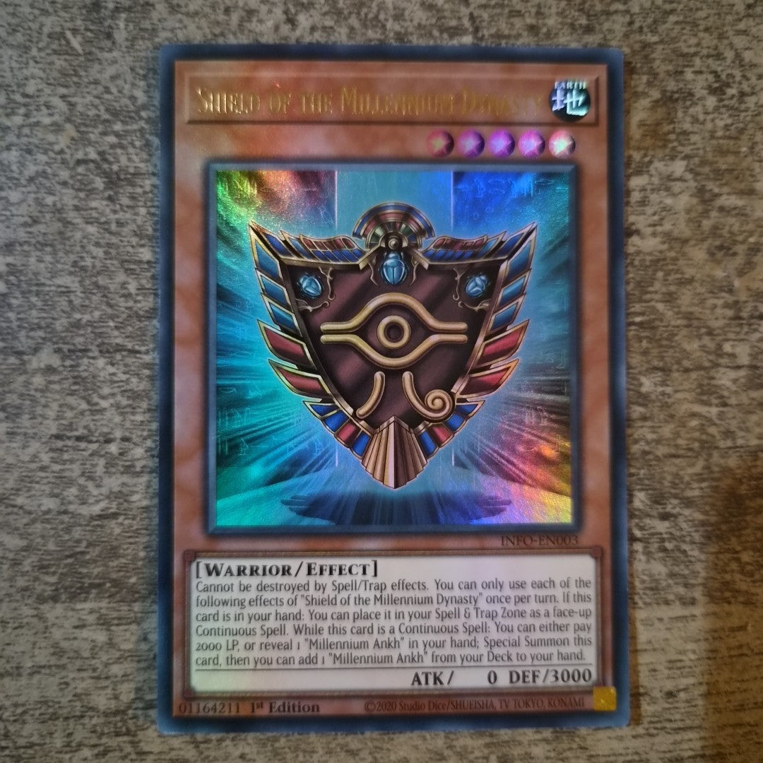 Yugioh Shield of The Millennium Dynasty INFO-EN003 Ultra Rare NM