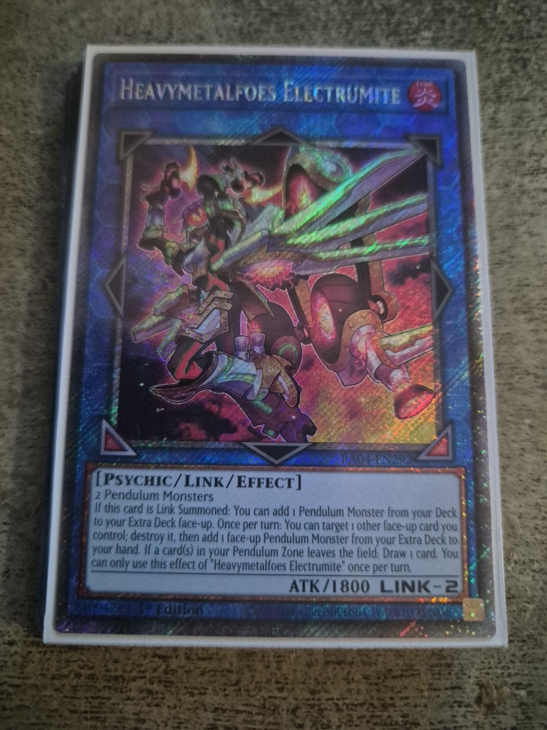 Heavymetalfoes Electrumite - RA04-EN292 Platinum Secret Rare 1st Edition Yugioh