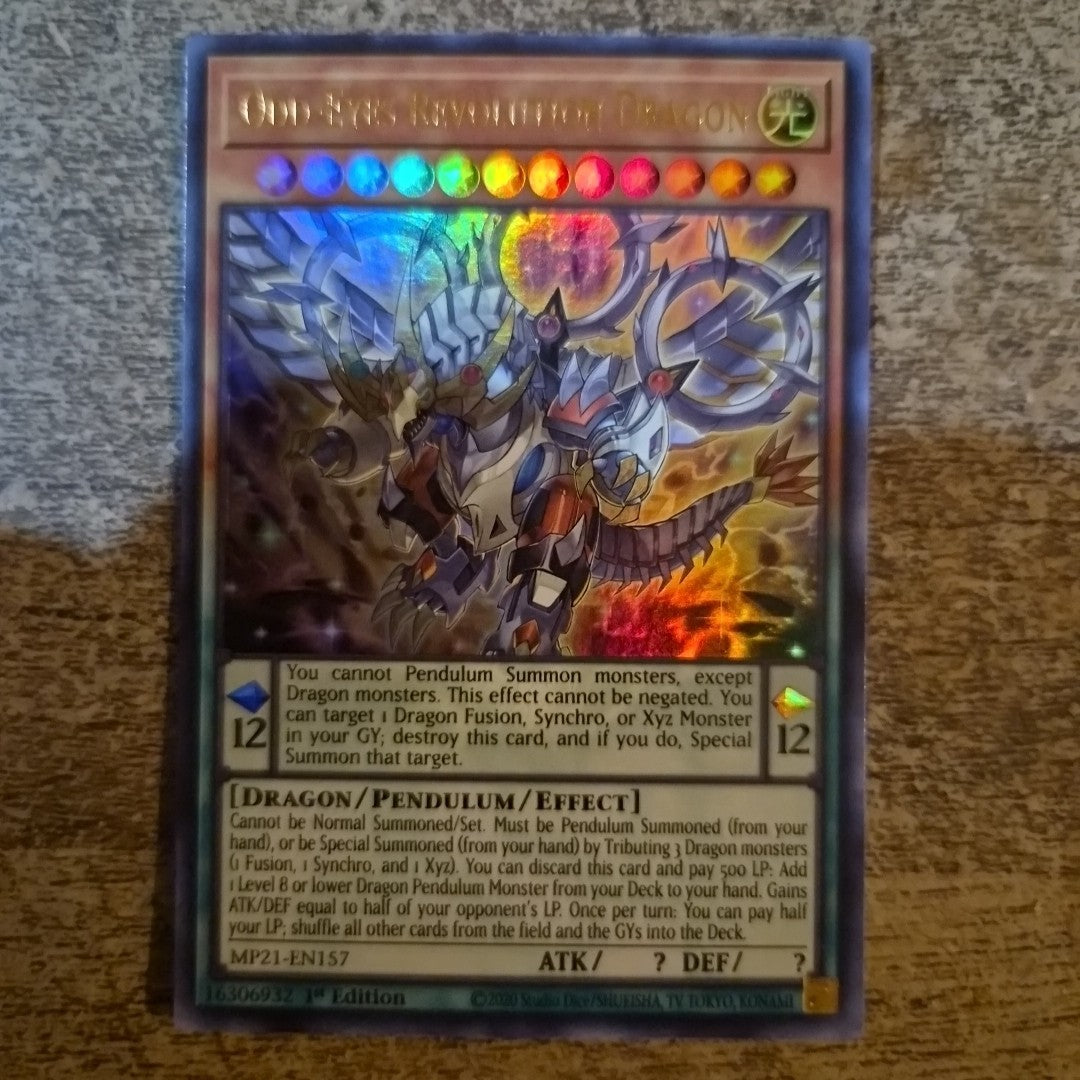 Yugioh Odd-Eyes Revolution Dragon MP21-EN157 Ultra Rare 1st Edition NM