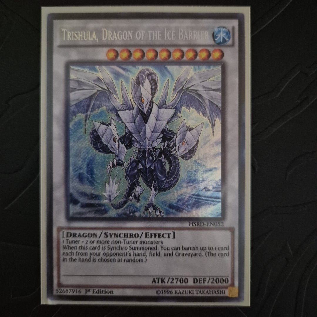 Trishula, Dragon of the Ice Barrier HSRD-EN052 Secret Rare 1st Edition YuGiOh...