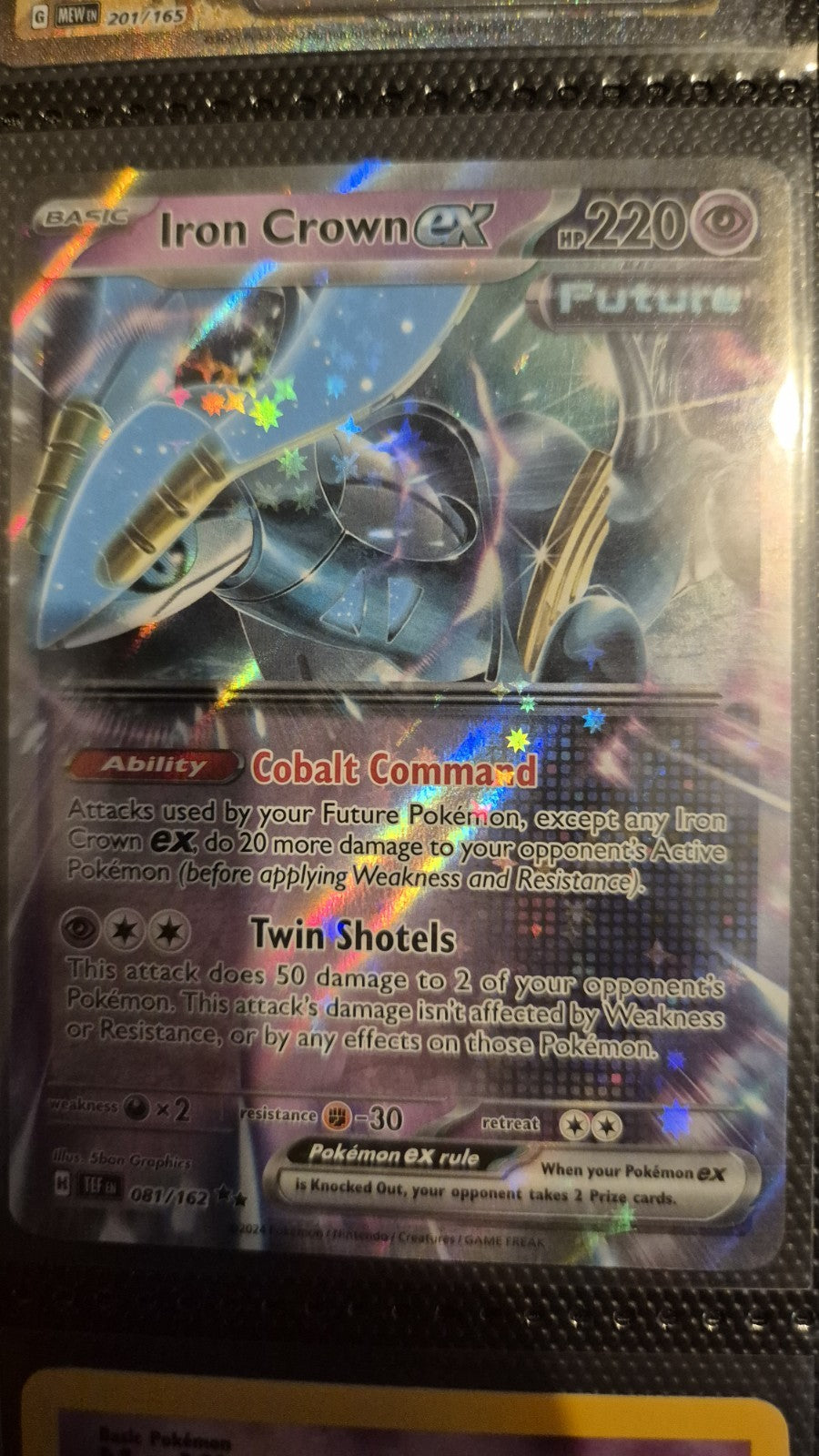 IRON CROWN EX 081/162 TEMPORAL FORCES POKEMON (DOUBLE RARE, NM)