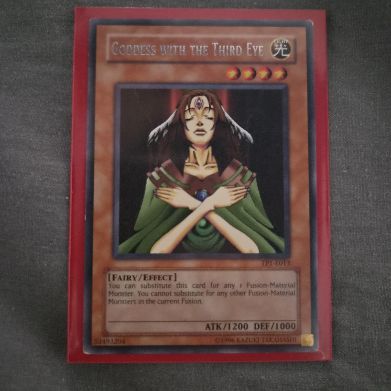 Yugioh Goddess with the Third Eye TP1-E013 Rare  Tournament Pack 1