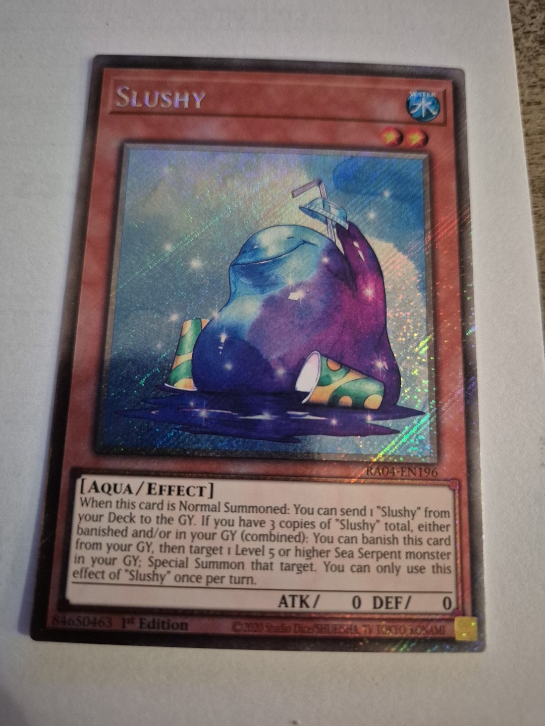 Yugioh - Slushy - Platinum Secret Rare - RA04-EN196 - 1st Edition - NM/M
