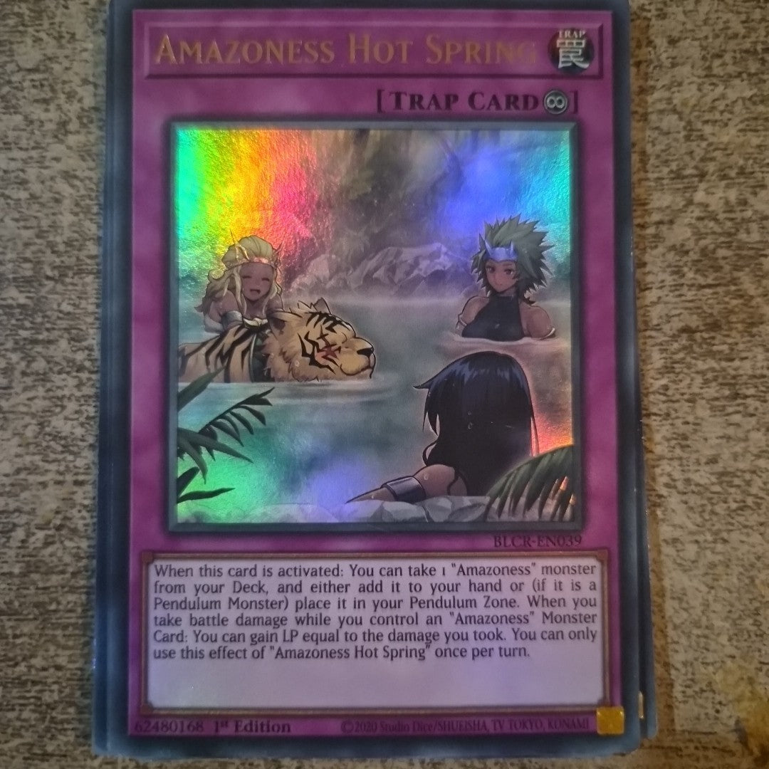 YuGiOh! Amazoness Hot Spring - BLCR-EN039 - Ultra Rare 1st Edition