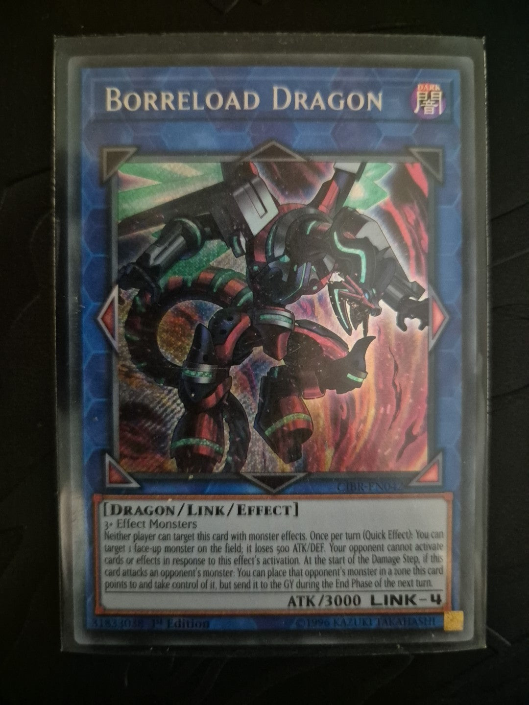 YuGiOh Borreload Dragon Secret Rare 1st Edition CIBR-EN042 NM