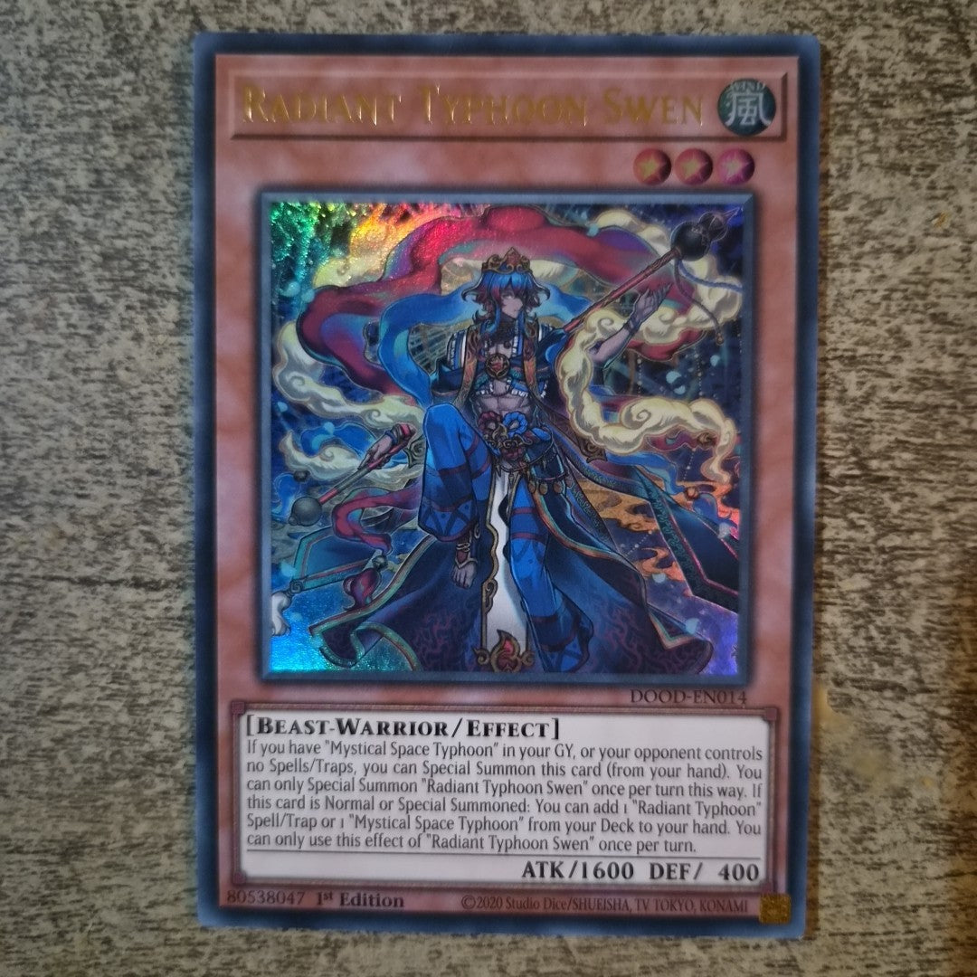 Radiant Typhoon Swen - DOOD-EN014 - Ultra Rare - 1st Edition - Yugioh