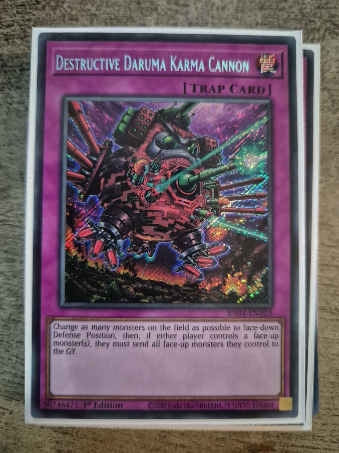 Destructive Daruma Karma Cannon RA04-EN103 Secret Rare 1st Edition YuGiOh