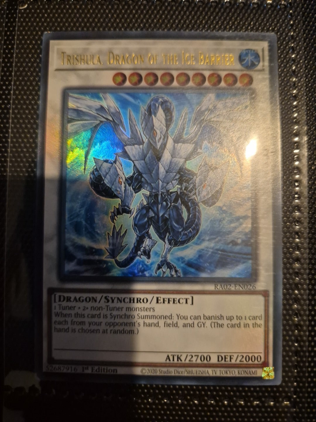 Trishula, Dragon of the Ice Barrier - RA02-EN026 - Ultra Rare Near Mint