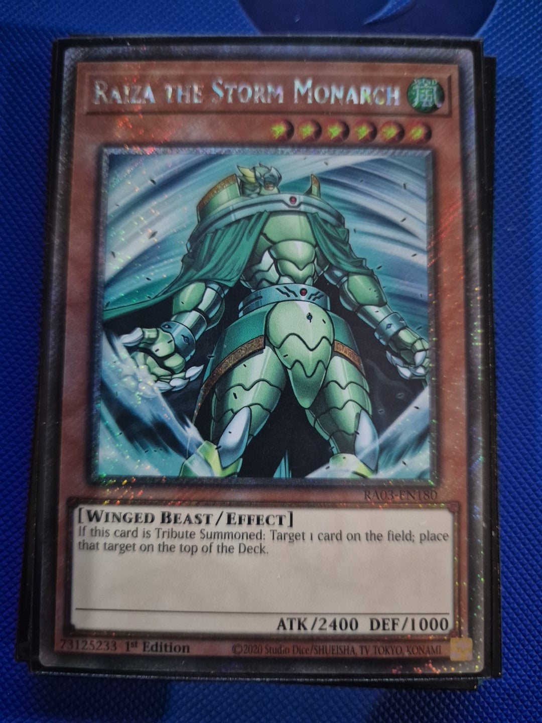 Raiza the Storm Monarch RA03-EN180 Platinum Secret Rare 1st Edition YuGiOh TC...